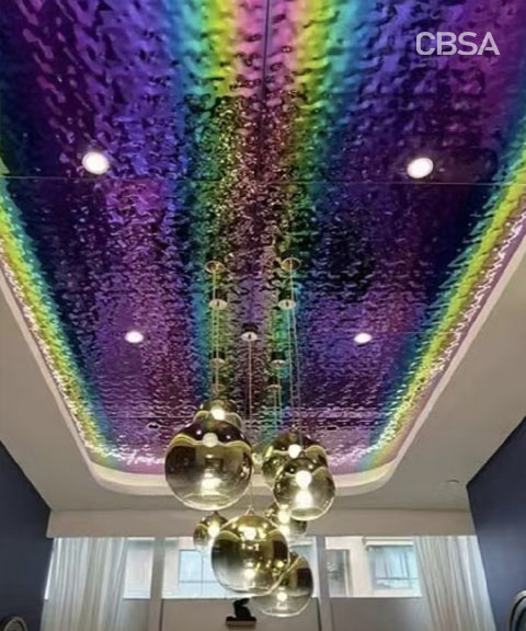 color SS Water ripple ceiling application